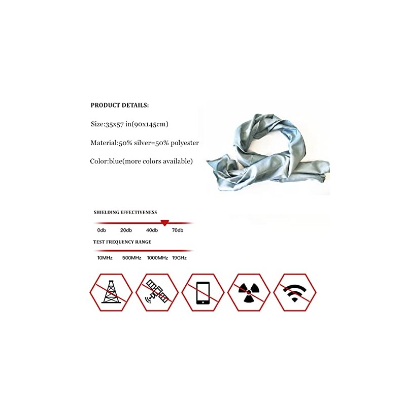 Faraday Scarf,EMF Radiation Protection Scarf-High Shielding Efficiency, Unisex. Multiple Ways