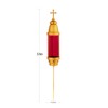 OURMEMO Greek Cross Cemetery Lights by Eternal Light,Sapphire Globe with