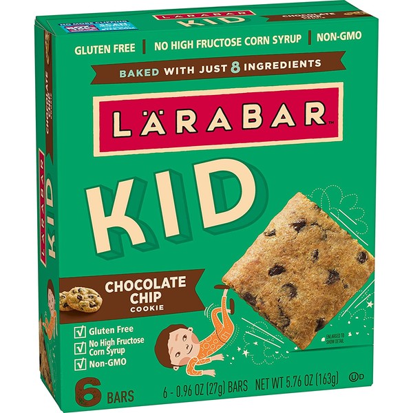 Larabar Kid Chocolate Chip Cookie, .96oz bar 6 count, 5.76oz