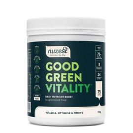 Greens Powder by Nuzest – Good Green Vitality – Filled with Vitamins, Minerals & Superfoods – Vegan Multivitamin Greens Drink- Gluten Free - Dairy Free - 750g - 75 Servings