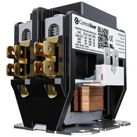 2 Pole Definite Purpose Contactor 120V Coil, 30 Amp Definite Purpose, UL Recognized and Approved for use with A2L Refrigerants, Line Lugs, Load Screws, ControlGear DW302B-11 (2P 30A 120V Coil)