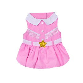 Doggy Parton Pink Cowgirl Collared Dress - S