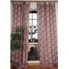 Boho Curtains (1 Pair) with Loops, Hand Printed Ethnic Style