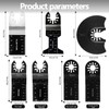 17Pcs High Carbon Steel Oscillating Saw Blades Kit for Wood,