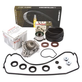 Domestic Gaskets DG-0664430255 Timing Belt NPW Water Pump Valve Cover Kit Compatible With/Replacement For 88-95 Honda Civic 1.5L
