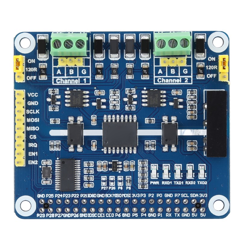 2‑Channel Isolated RS485 Expansion Hat Expansion Board Fit for Raspberry