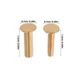 SHINEOFI 4 Pairs Cutlery Rivets, Stainless Steel Handle Rivets, Kitchen Handle Fasteners for Making Pins Cutlery Repair Replacement, Brass