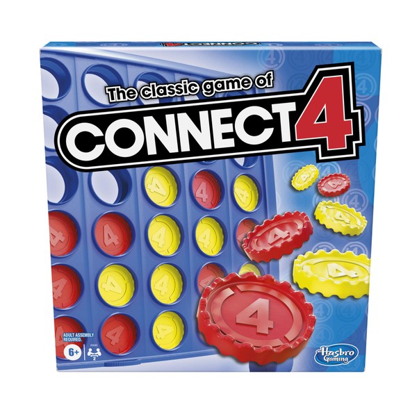 Hasbro Gaming Connect 4 Classic Grid,4 in a Row Game,Strategy Board Games for Kids,2 Player .for Family and Kids,Ages 6 and Up