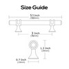 Alzassbg 10 Pack Matt Black and Silver Cabinet Pulls, 3