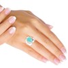 Jeweloporium 925 Silver Ring for Women Size S 1/2 Aqua