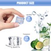 50 Pcs Clear Artificial Ice Cubes 18 mm Reusable Artificial