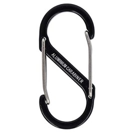 Takamiya Aluminum S-Shaped Carabiner, Black, S