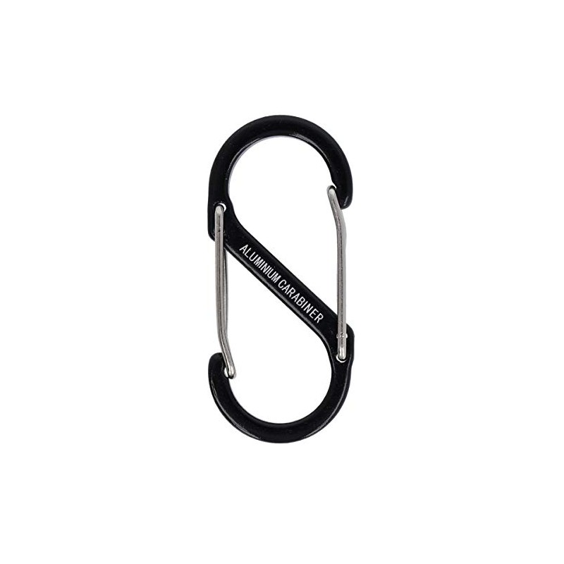 Takamiya Aluminum S-Shaped Carabiner, Black, S