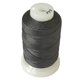 Simply Silk Beading Thread Cord Size FFF Dark Grey 0.016 Inch 0.42mm Spool 92 Yards for Stringing Weaving Knotting Kumihimo