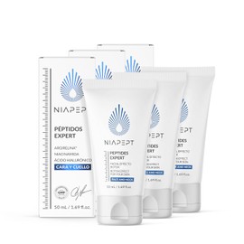 Crema para Rostro y Cuello | Con Argirelina, Niacinamida y Ácido Hialurónico | Ligera e Hidratante | 50 ML | 3 Pack
