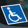 stika.co Blue Badge Disabled Logo Window Sticker - Static Cling
