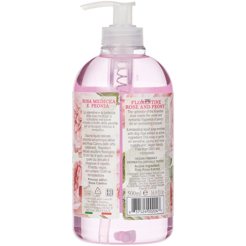 Nesti Dante Liquid Soap Romantica Rose and Peony 0.5 L