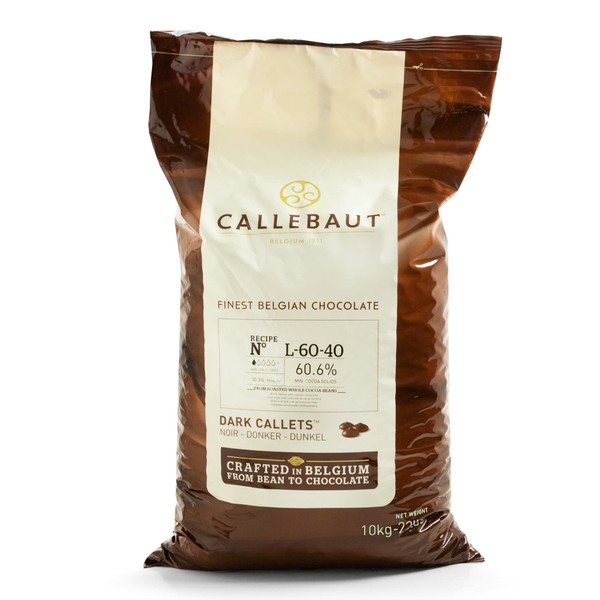Callebaut Dark Chocolate (60.6%) : 22 LB (22 pound)