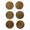 Set of 6 Mango Coasters with Holder