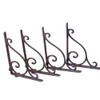 4 Cast Iron Antique Style Brackets with Plant Hooks Garden