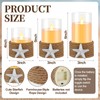 Baquler 3 Pcs Beach Starfish Plastic Flameless LED Battery Candle