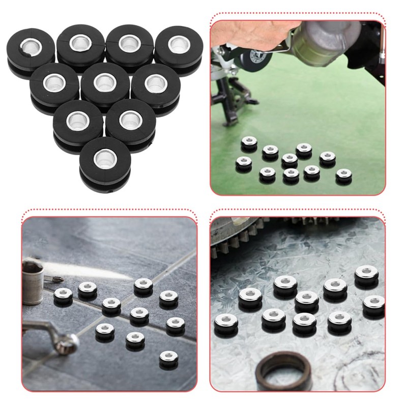 Alipis 20pcs Rubber Buffer Cushion Mat Washer for Motorcycle Rear