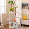 PETSITE 71 inch Beach-Themed Tall Cat Tree, Multi-Level Cat Tower