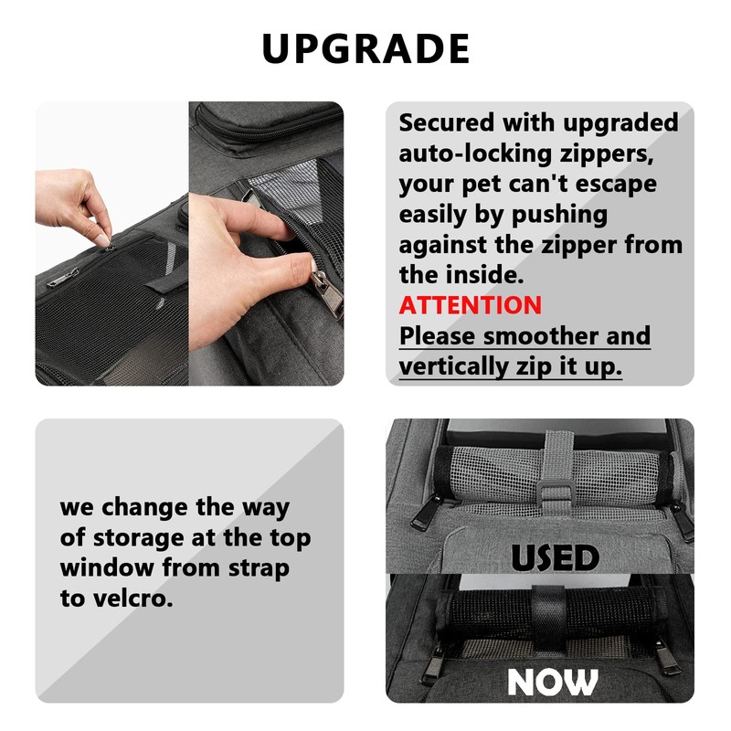 GAPZER Cat Carriers for Large Cats 20 lbs+ Soft Pet
