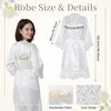 Hazms 3 Pcs Bride Robe for Wedding Day Set with