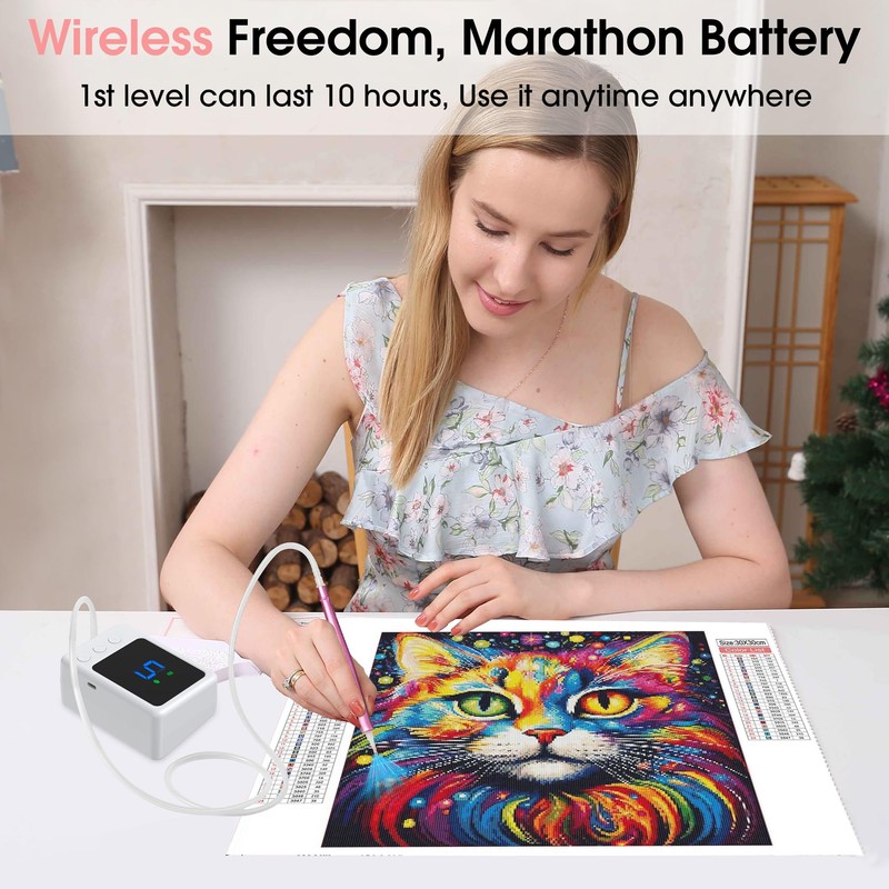 Electric Diamond Art Painting Pen, Wireless Vacuum Diamond Painting Pen