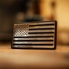 American Flag - Stainless - Trailer Hitch Cover