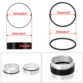 PQY 3'' 76mm Aluminum Quick Release HD V-Band Clamp Kit for Intake Intercooler Pipe