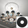 HEVSTIL Black Ceiling Medallion PU Ceiling Medallion for Light Fixtures