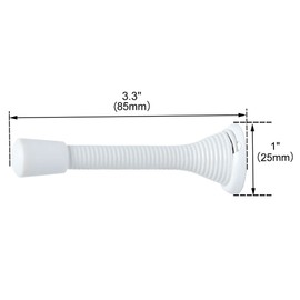 sourcing map Home Door Stopper, 5 Pack Door Stop Wall, Rust Resistant, 3.3" Spring Door Stoppers, Protect Doors White