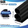 Extra Thick D-Shape Door Seal Strip (Black, 32.8FT)