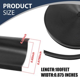 Saihisday RV Insert Molding Trim, Trim Insert 7/8" Travel Trailer Screw Cover, Black 100Ft Camper Exterior Trim for Making RV Cleaning Easier