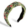 Glorig Green Embroidery Floral Headband For Women Wide Cute Headbands