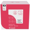 Rose Organic Tampons - Super, Non Applicator, 100% Organic cotton