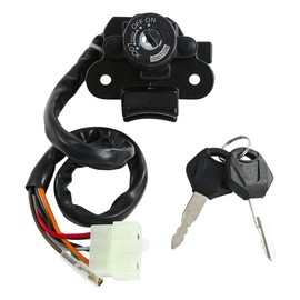 TCMT Black Ignition Switch with Lock key Set Fit for Kawasaki ZXR750 1991-1994 ZX9R 1994-2003 ZX6R 2000-2002 ZZR400 1993-2006 ZZR600 1993-2004 ZX7R ZX-7RR All Year