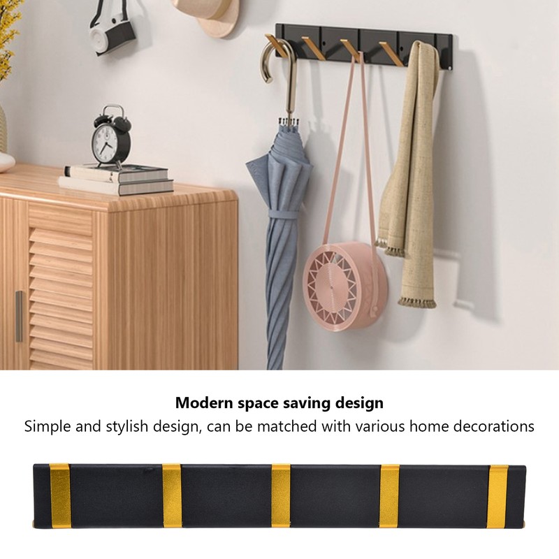 Modern Flip Floating Rack 5 Retractable Hooks 5kg Load Modern