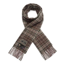 WALKER AND HAWKES - Unisex 100% Lambs Wool Chaderton Scarf - Timber Tartan