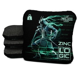Cornhole Bags by Logic, Binary Samurai Design, ACL PRO & COMP Approved, Regulation Size & Weight (ZINC-L - 4.5/9 ACL PRO)