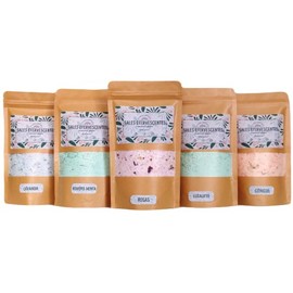 Pasión Orgánica-Sales Efervescentes Epsom Spa pedicure manicure aromaterapia tina aceites esenciales y flores naturales. (Eucalipto)