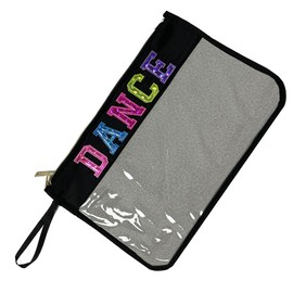 Letter Bag Clear Makeup Organizer Bag Snack Pouch Water-Proof Zipper Toiletry Bag for Travel Dance Beach School Nurse Weekend (Dance)