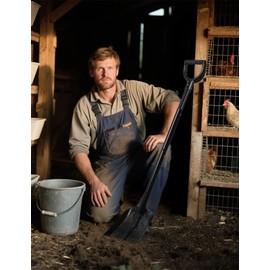 Heavy Duty Metal Sifting Shovel with Adjustable Handle - Sand Sifter for Beach Cleaning, Chicken Coop Poop Scoop, Goat Stall/Garden/Outdoor Use - Durable Mesh Design & Ergonomic D Grip