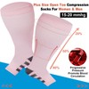 Ancrina Toeless Plus Size Compression Socks for Women Open Toe