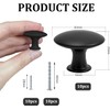 Misuyue Tiradores para muebles (30 mm, 10 unidades), color negro