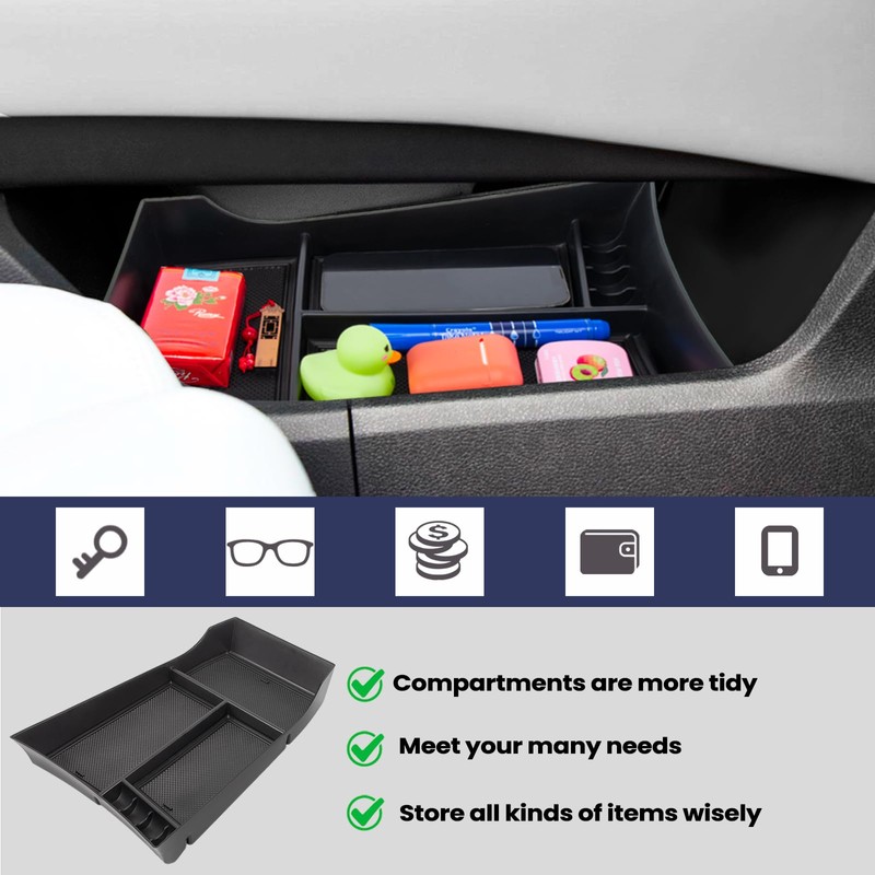 Neepiar Lower Center Console Organizer Compatible with Nissan Rogue 2021