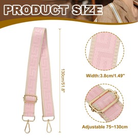 [PATIKIL] Purse Strap Adjustable Crossbody Bag Strap Wide Shoulder Strap Universal Replacement Shoulder Bag Belt for Women Handbag Canvas Satchel Bag Backpack Light Pink