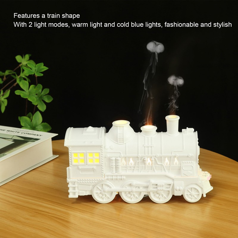 Essential Oil Diffuser 300ml 2 Light Modes Train Shape Aroma